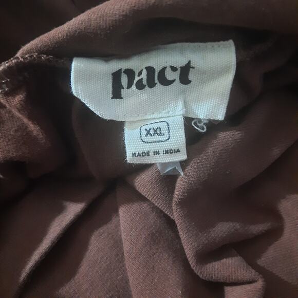 Pact Womens Brown Fold Over Waist Front Pockets Organic Cotton Joggers Size XXL - Picture 4 of 7